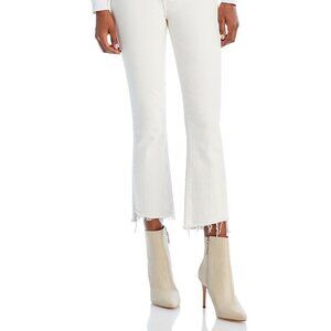 Mother the Insider High Rise Crop Step Fray Bootcut Jeans in Fairest of Them All